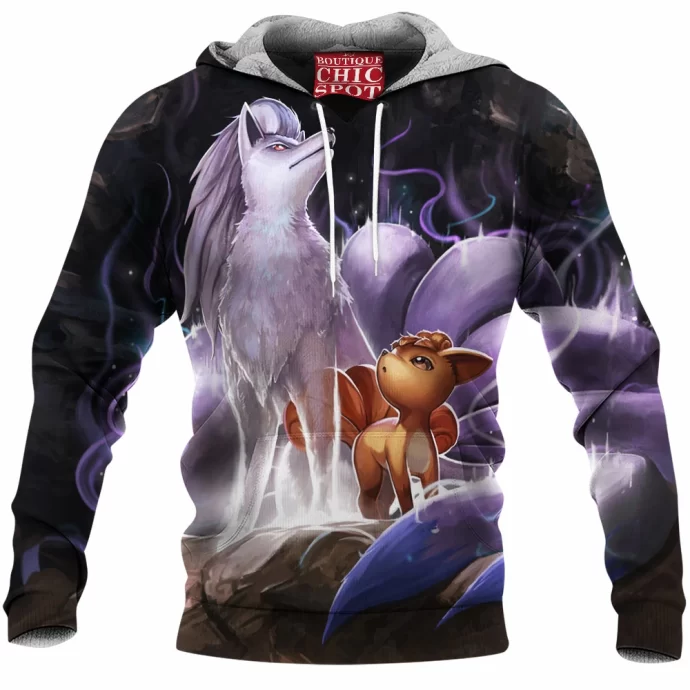 Vulpix And Ninetales Fleece Hoodie