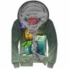 Anime Zip-Fleece-Hoodie, Bulbasaur Zip-Fleece-Hoodie, Pokemon Zip-Fleece-Hoodie