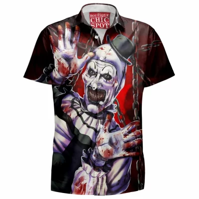 Art the Clown Hawaiian-Shirt, Horror Hawaiian-Shirt, Terrifier Hawaiian-Shirt
