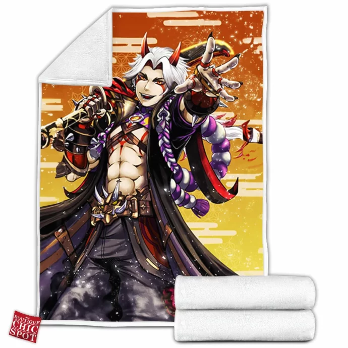 Arataki Itto - Genshin Impact Fleece Blanket