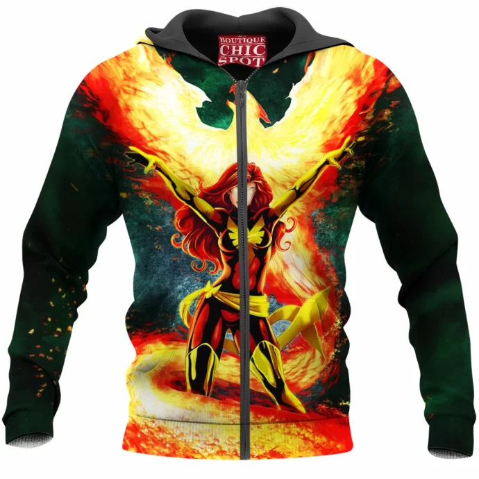 Phoenix X-men Zip Hoodie