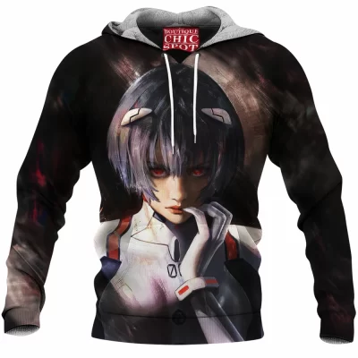 Anime Girl Fleece-Hoodie, Anime Fleece-Hoodie
