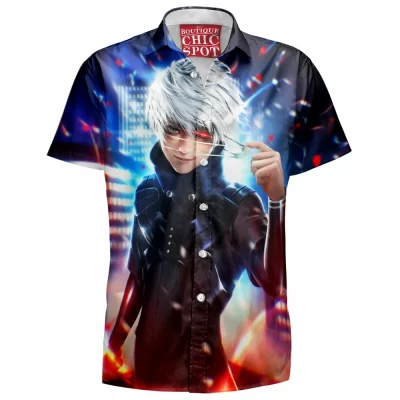 Anime Hawaiian-Shirt, Ken Kaneki Hawaiian-Shirt, Tokyo Ghoul Hawaiian-Shirt