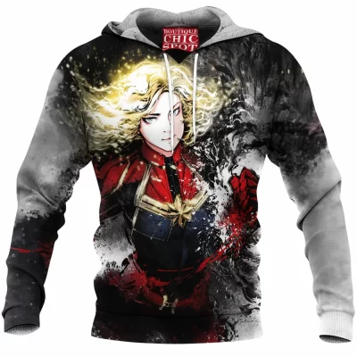 Captain Marvel Fleece-Hoodie, Comic Fleece-Hoodie