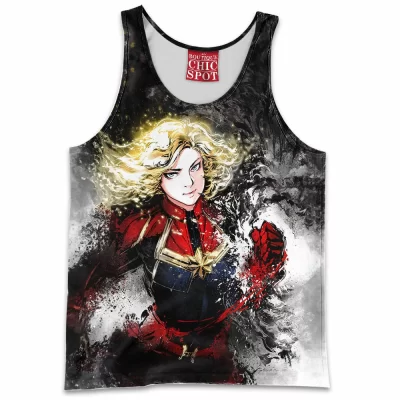 Captain Marvel Tank-Top, Comic Tank-Top
