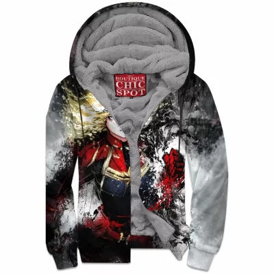 Captain Marvel Zip-Fleece-Hoodie, Comic Zip-Fleece-Hoodie