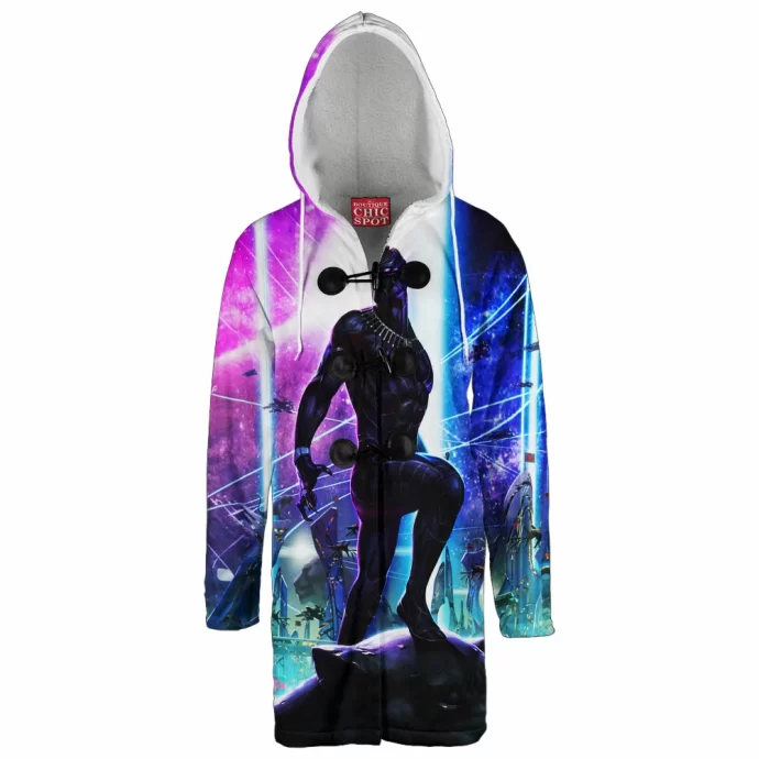 Black Panther Hooded Cloak Coat