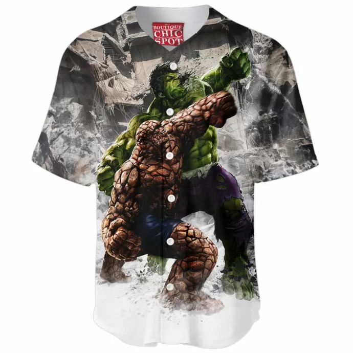 The Thing Vs Hulk Baseball Jersey