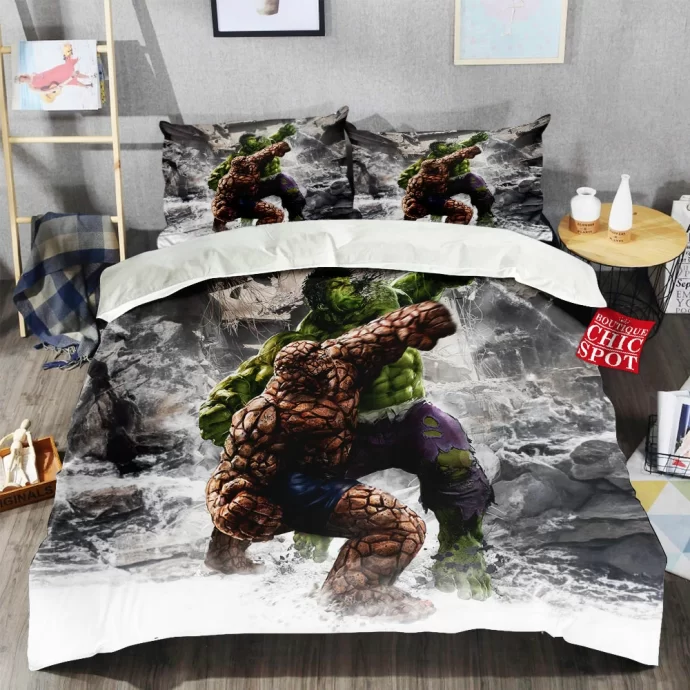 The Thing Vs Hulk Bedding Set