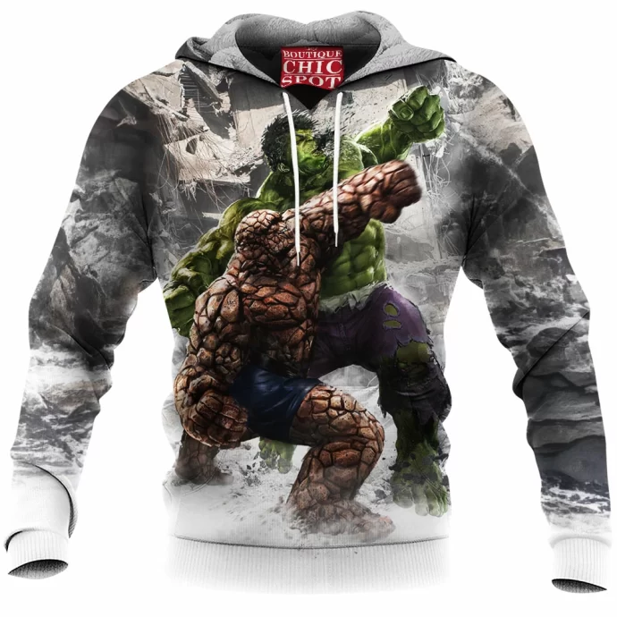 The Thing Vs Hulk Fleece Hoodie