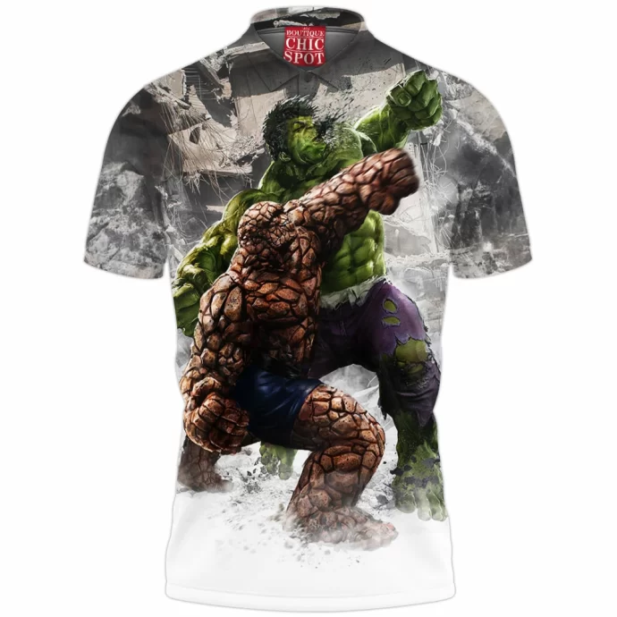 The Thing Vs Hulk Polo Shirt