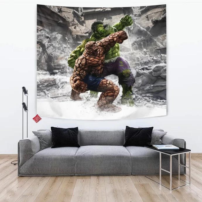 The Thing Vs Hulk Tapestry