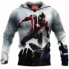 Comic Fleece-Hoodie, Radiant Black Fleece-Hoodie