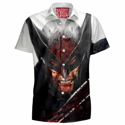 Comic Hawaiian-Shirt, Logan Hawaiian-Shirt, Wolverine Hawaiian-Shirt, X-men Hawaiian-Shirt