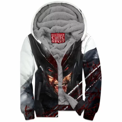 Comic Zip-Fleece-Hoodie, Logan Zip-Fleece-Hoodie, Wolverine Zip-Fleece-Hoodie, X-men Zip-Fleece-Hoodie