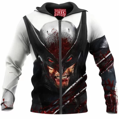 Comic Zip-Hoodie, Logan Zip-Hoodie, Wolverine Zip-Hoodie, X-men Zip-Hoodie