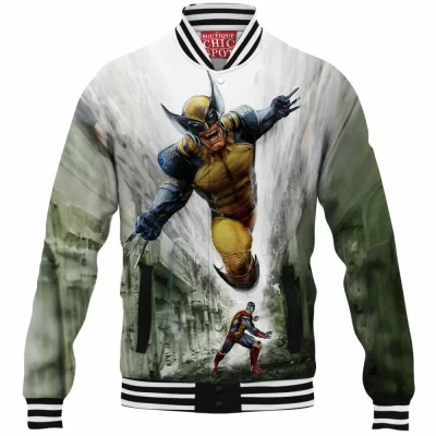 Comic Baseball-Jacket, Logan Baseball-Jacket, Wolverine Baseball-Jacket, X-men Baseball-Jacket