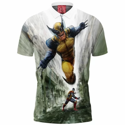 Comic Polo Shirt, Logan Polo Shirt, Wolverine Polo Shirt, X-men Polo Shirt