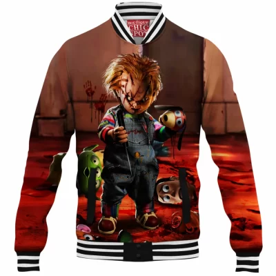 Child's Play Baseball-Jacket, Chucky Baseball-Jacket, Horror Baseball-Jacket