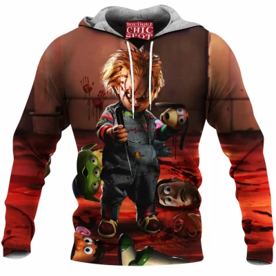 Child's Play Fleece-Hoodie, Chucky Fleece-Hoodie, Horror Fleece-Hoodie