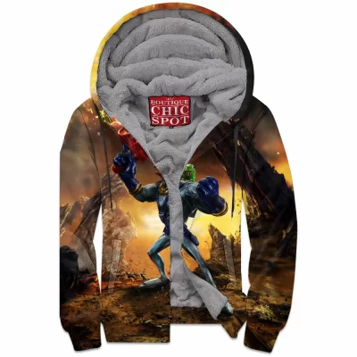 Earthworm Jim Zip-Fleece-Hoodie, Game Zip-Fleece-Hoodie