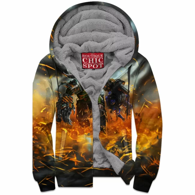 T DUONG Boutique 4171 Zip Fleece Hoodie