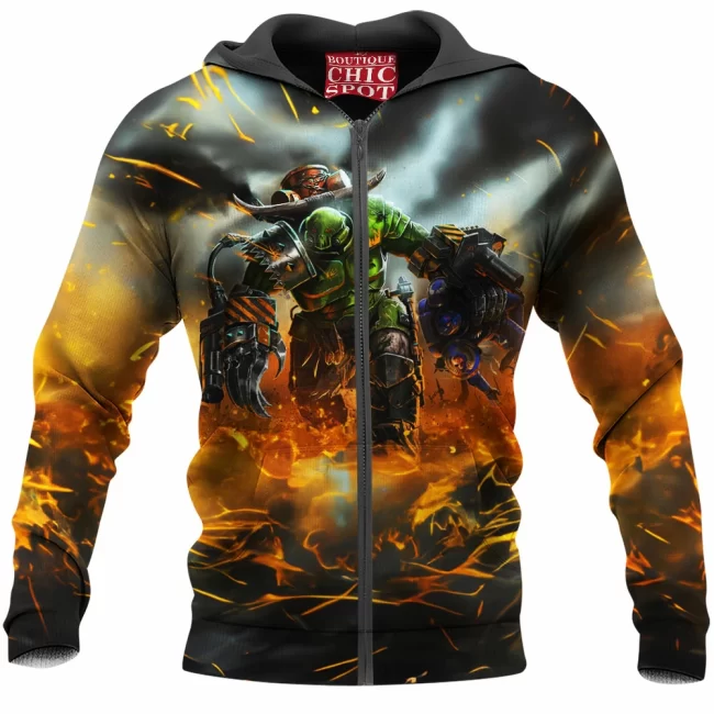 T DUONG Boutique 4171 Zip Hoodie