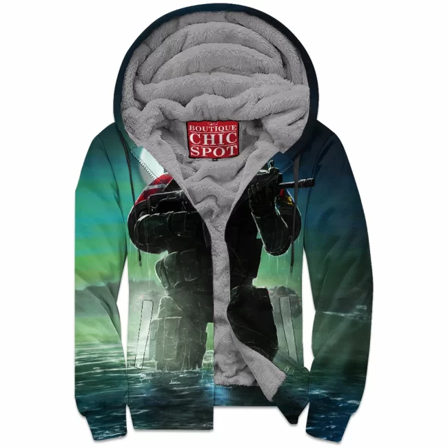 T DUONG Boutique 4176 Zip Fleece Hoodie