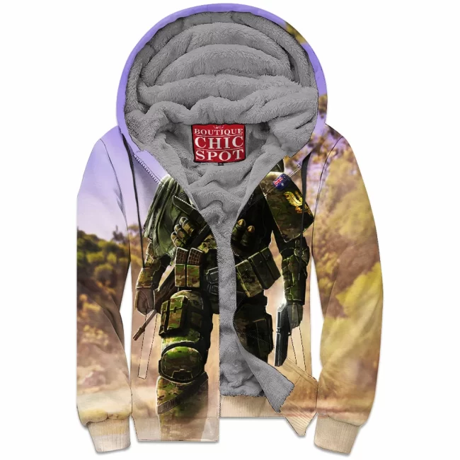 T DUONG Boutique 4178 Zip Fleece Hoodie