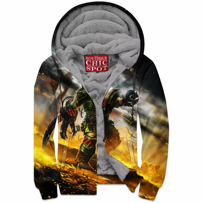 T DUONG Boutique 4182 Zip Fleece Hoodie