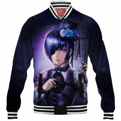 Ciel Phantomhive Baseball-Jacket, Kurojitsuji Baseball-Jacket, Black Butler Baseball-Jacket