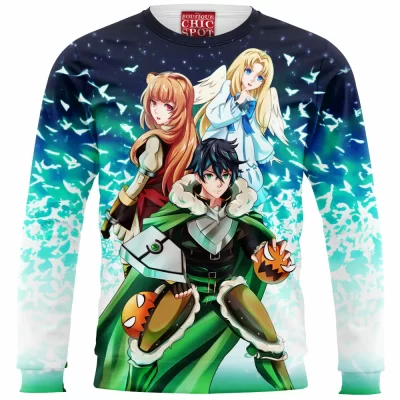 Anime Zip Sweatshirt, The Rising of the Shield Hero Zip Sweatshirt, Naofumi Iwatani Zip Sweatshirt