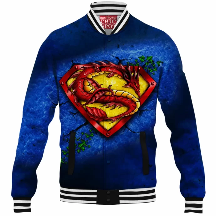 Superman Logo Baseball Jacket