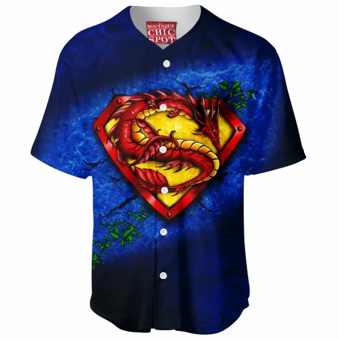 Superman Logo Baseball Jersey