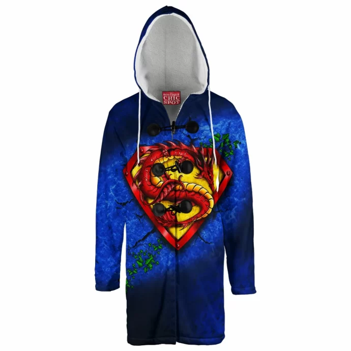 Superman Logo Hooded Cloak Coat