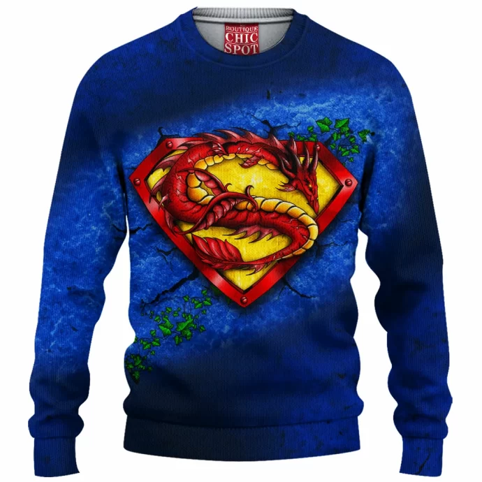 Superman Logo Knitted Sweater