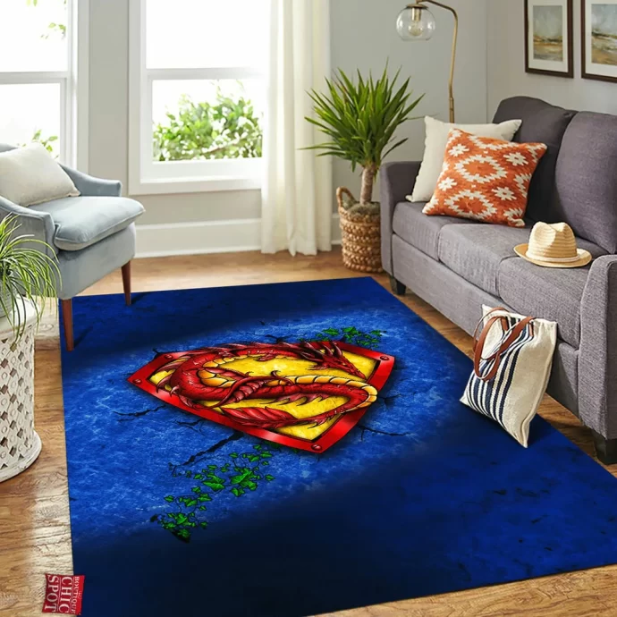 Superman Logo Rectangle Rug