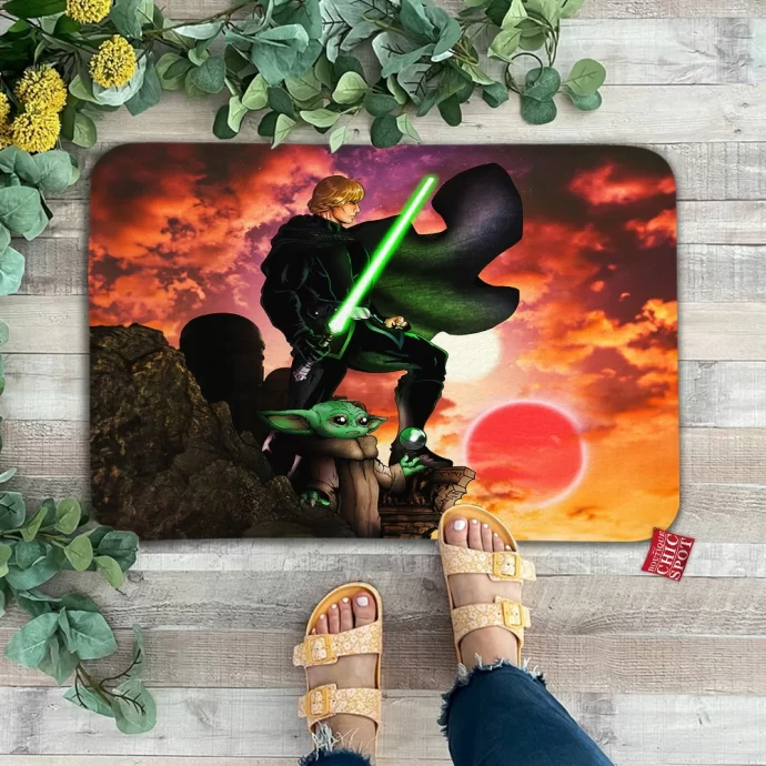 Luke And Grogu Doormat