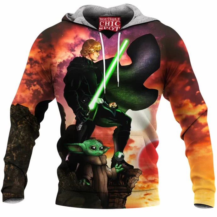 Luke And Grogu Fleece Hoodie