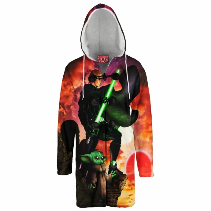 Luke And Grogu Hooded Cloak Coat