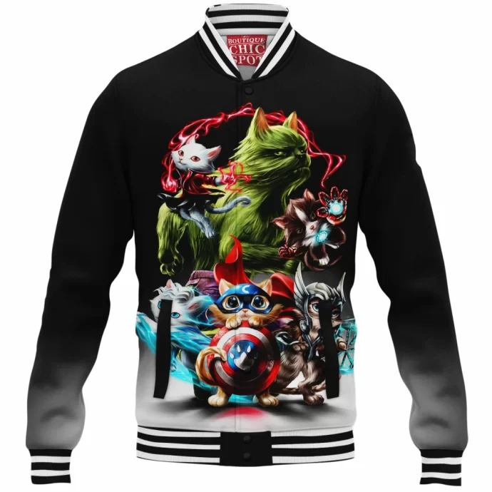 Cat Avengers Baseball Jacket