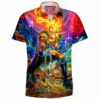 Comic Hawaiian-Shirt, Ghost Rider Hawaiian-Shirt