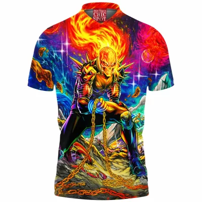 Comic Polo Shirt, Ghost Rider Polo Shirt