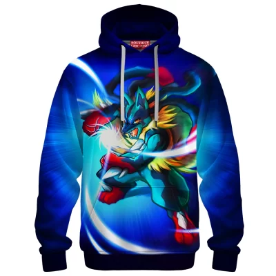 Anime Hoodie, Lucario Hoodie, Pokemon Hoodie