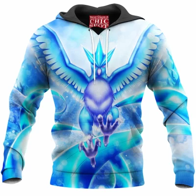 Anime Hoodie, Articuno Hoodie, Pokemon Hoodie