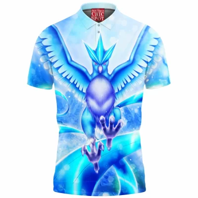 Anime Polo Shirt, Articuno Polo Shirt, Pokemon Polo Shirt