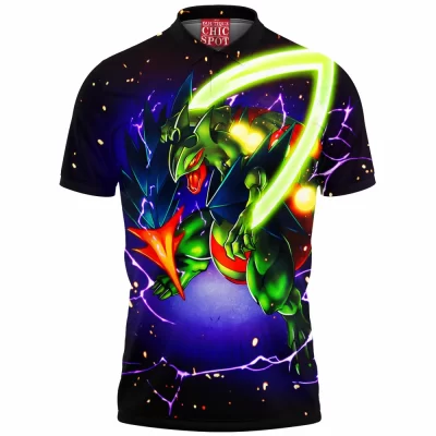 Anime Polo Shirt, Pokemon Polo Shirt, Mega Sceptile Polo Shirt