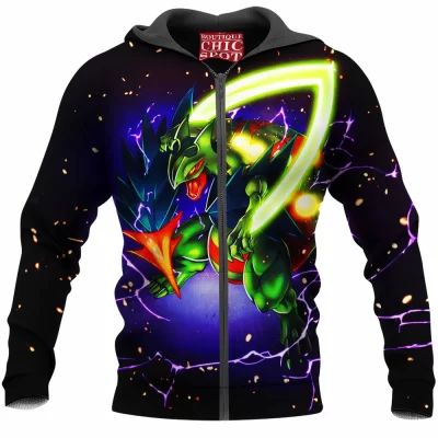 Anime Zip-Hoodie, Pokemon Zip-Hoodie, Mega Sceptile Zip-Hoodie
