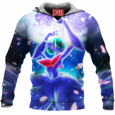 Anime Fleece-Hoodie, Mega Gardevoir Fleece-Hoodie, Pokemon Fleece-Hoodie
