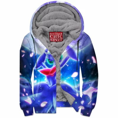 Anime Zip-Fleece-Hoodie, Mega Gardevoir Zip-Fleece-Hoodie, Pokemon Zip-Fleece-Hoodie